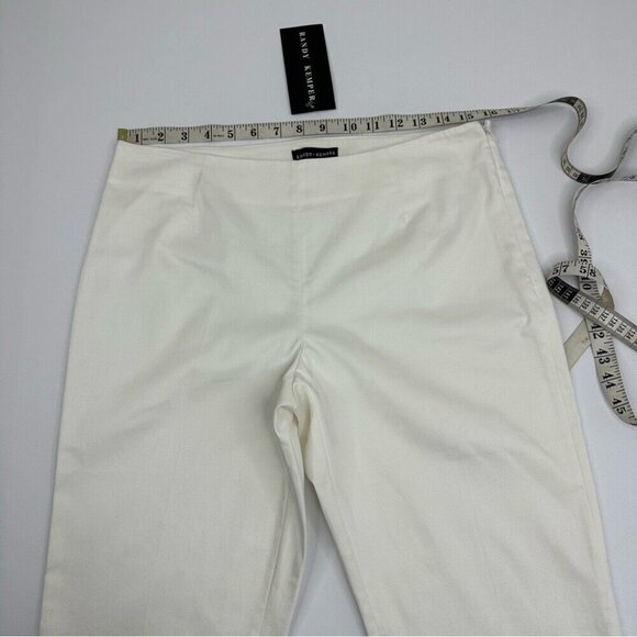 Randy Kemper Women's NWT White Sateen Minimalist Straight Leg Pant 4/W31/L28 - Picture 7 of 10
